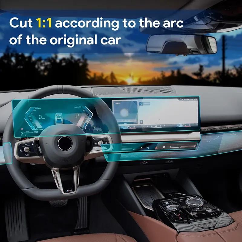 For BMW 5 Series i5 G60 2024 Interior Center Console Clear Protective Film TPU PPF Car Anti Scratch Tint Accessories Refit Set