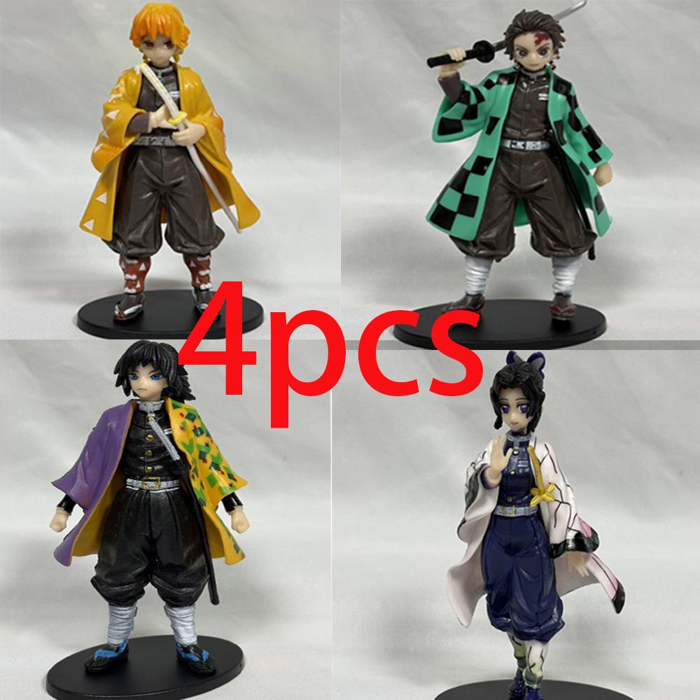 .spot Аниме Клинок, рассекающий демонов Kimetsu no Yaiba фигурка Камадо Танджиро Фигурка действия Агацума Зеницу Незуко Воин ПВХ Модель Игрушки