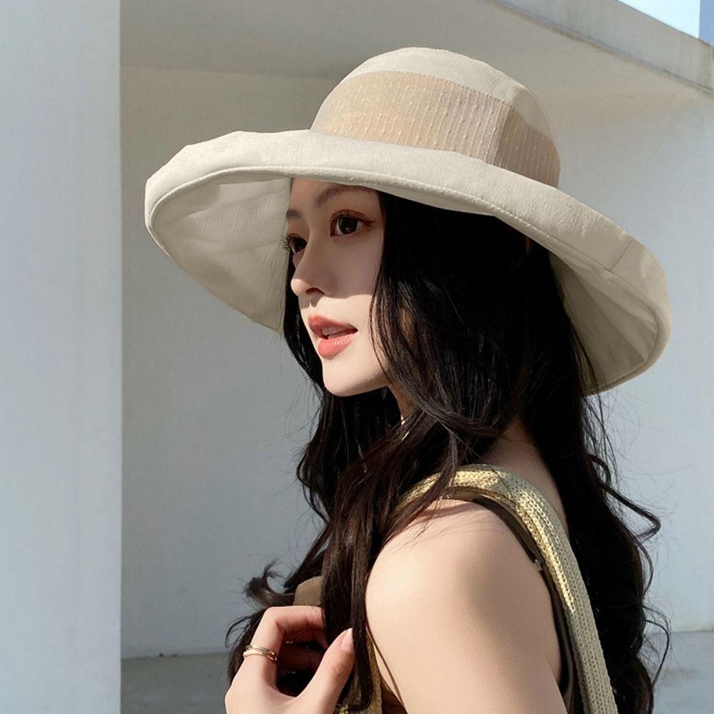 Anti-UV Beach Cap Large Brim Sun Hat Fashion Bucket Hat