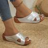 Flat-bottomed Casual One-word Slippers Summer New Cool Slippers Open-toed Thick-soled Women's Drag