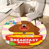 1pc Hey Duggee1 Design Printed Area Round Carpet for Bedroom Living Room Home Decor Rugs Mat Non Slip Mat Rug for Bedside