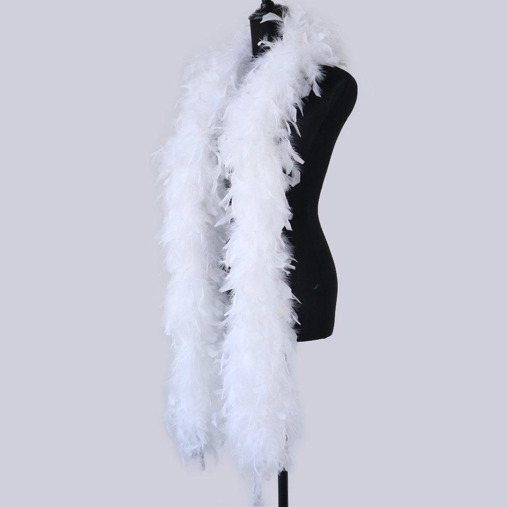 2M Turkey Marabou Feathers Boa 90g Colored Plumas Dress Shawl DIY Craft Wedding Scarf Decor Sewing Costume Party Cosplay Dress