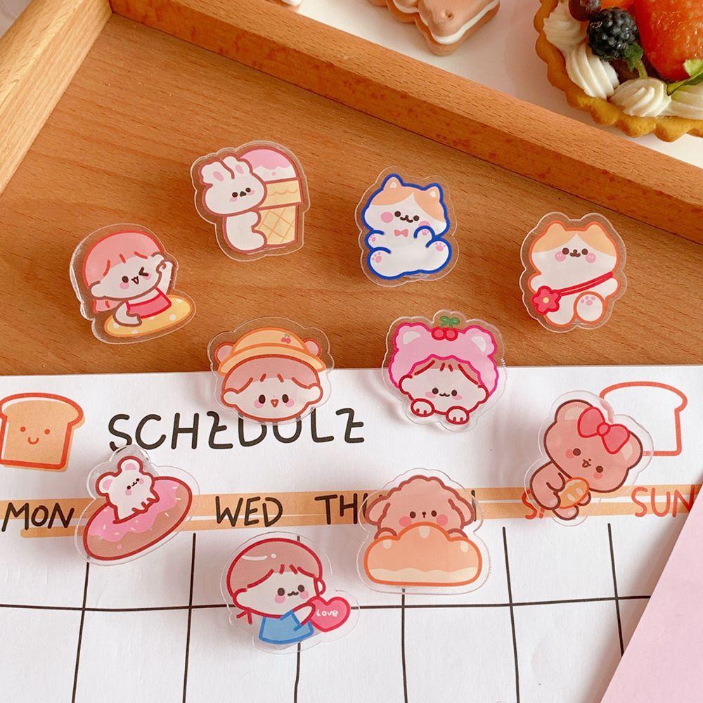 Cartoon Index Clamp Office Supplies Paper Clip Transparent Clip Binder Clips Snacks Sealing Clip