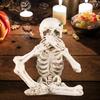 Статуя скелета на Хэллоуин, реалистичный череп, коллекционные фигурки, см., говорите, не слышите зла, домашний декор, жуткие украшения на Хэллоуин