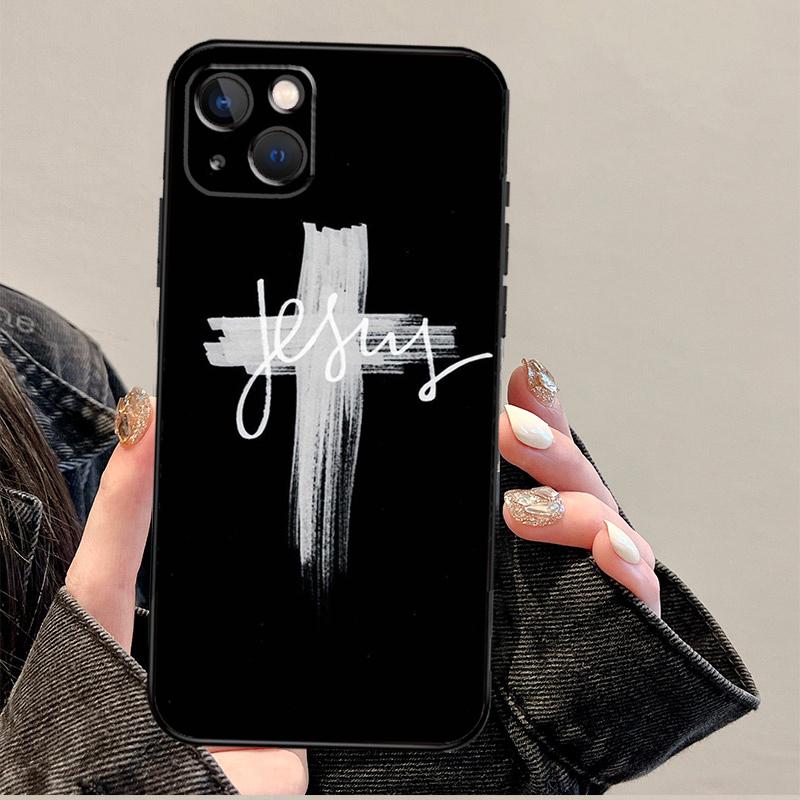 Стих из Христианской Библии Чехол для телефона с изображением Иисуса Для iPhone 17 Pro Max 14 13 12 11 15 16 Pro Max mini 16 Plus 16e 17 Air Cover
