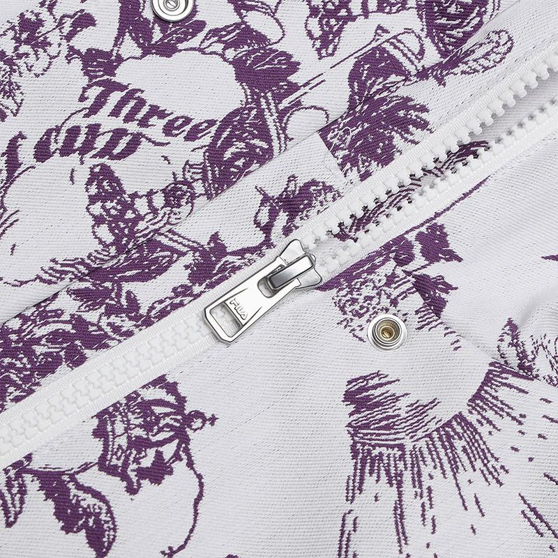 New FILA HERITAGE Jacket Women's All Over Print F11W518707FZA