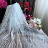 Glitter Sequin Lace Fabric Iron Bronzing Wave Pattern Polyester Material Bridal Wedding Party Evening Dress Fabric DIY Textile