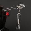 Vintage Fashion Butterfly Bridal Chinese Flower Hair Sticks Plate Hair Fork Tassel Hairpin Tassel