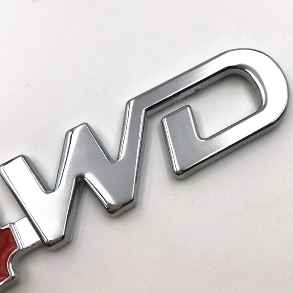 YFFSFDC Универсальная наклейка с двухсторонним скотчем, легко наносится, 3D 3D наклейка, эмблема автомобиля, 4WD, металлические автомобильные принадлежности, аксессуары, украшение автомобиля