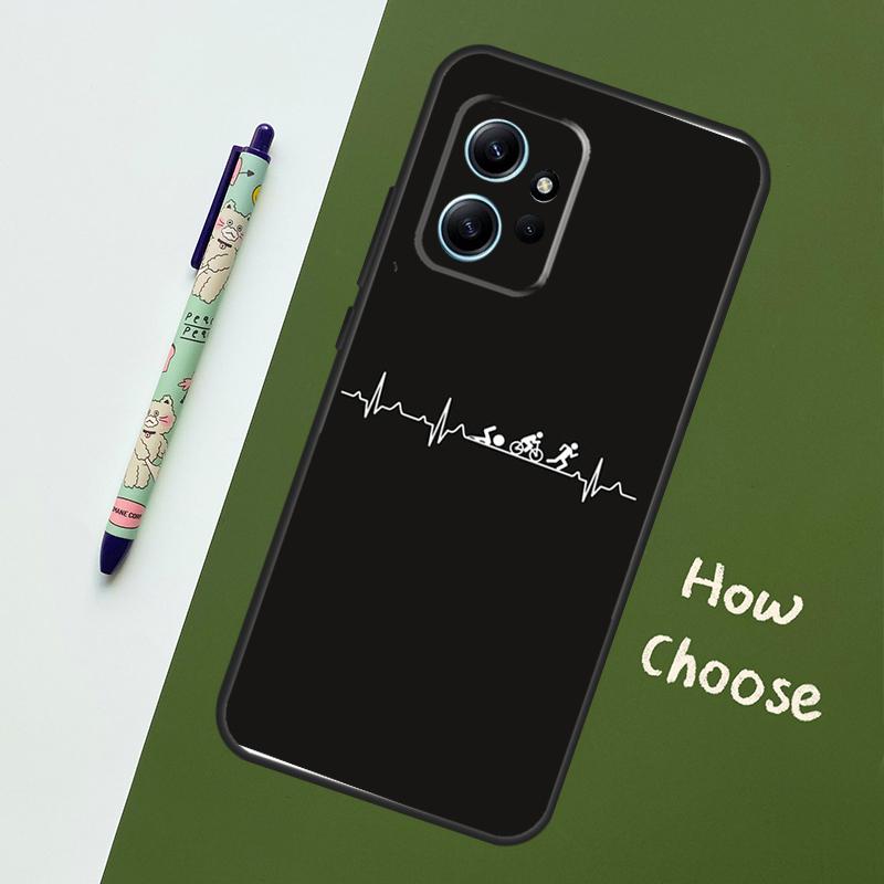 Триатлон Три Лайф Плавание Велосипед Бег Для Xiaomi Redmi Note 12S 11S 10S 9S Note 12 8 9 10 11 Pro Чехол Для Redmi 12 9 C 10C