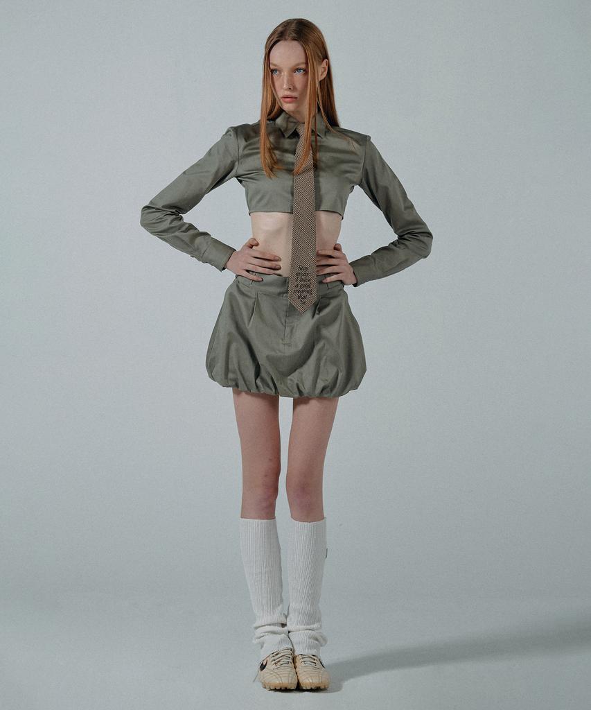 SCULPTOR Slim Crop Shirt Beige