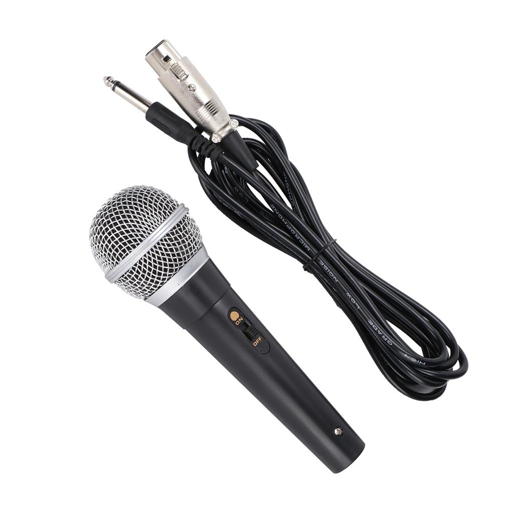 XLR Microphone with XLR To 1/4 Inch Cable Audio Connection Handheld Microphone Suitable for Stage Karaoke Singing and Recording