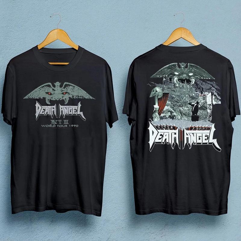 Death Angel Band Tour Sides VTG Black Unisex TShirt Full Size SXL