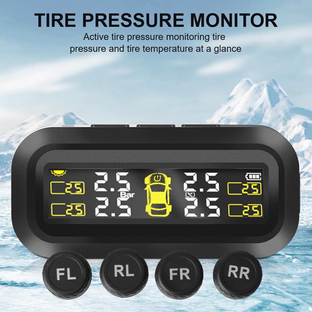 Tire Pressure Monitoring System Car Tyre Pressure Monitor Tyre Pressure Alarm With 4 External Sensors