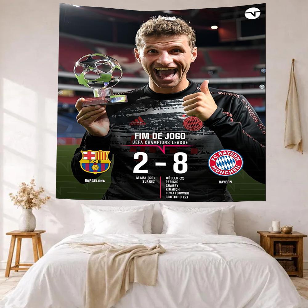 Bayern Munich Wall Decor Tapestry Art For Pet Memorial Birthdaywedding Party Backdrop Family Gift