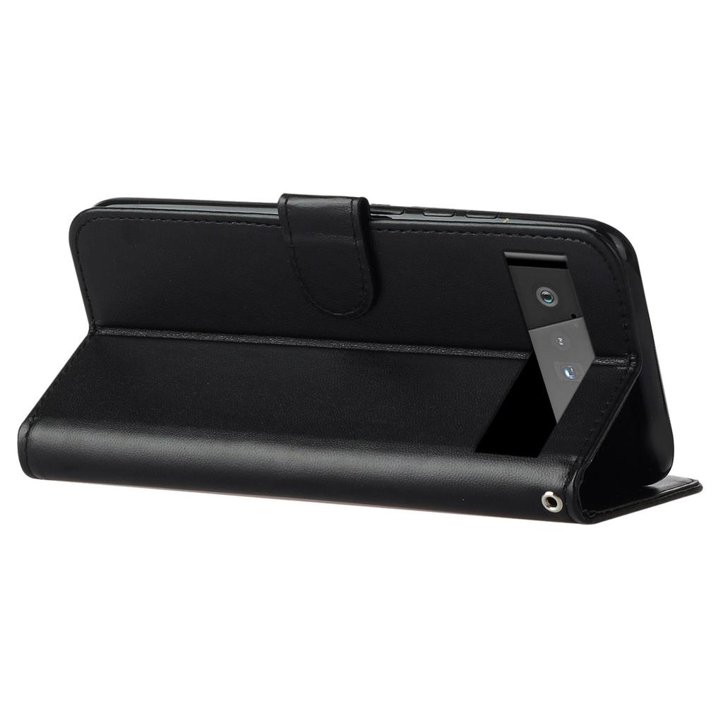 B40 For Google Pixel 6 Pro 5G Wallet Stand Phone Cover PU Leather+TPU Slim Smartphone Case