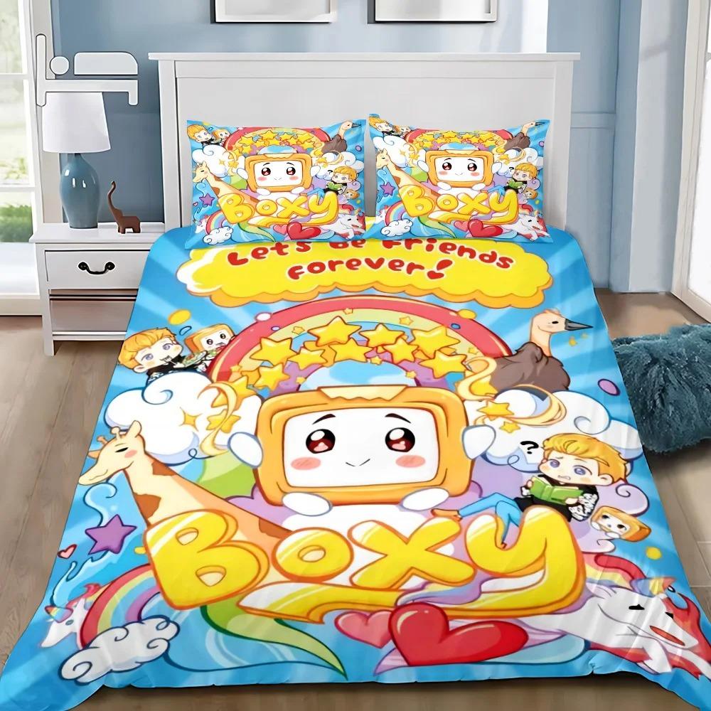 Мультяшный пододеяльник наволочка комплект постельного белья L-Lankyboxes взрослый мальчик девочка украшение спальни детский подарок односпальный двуспальный большой размер