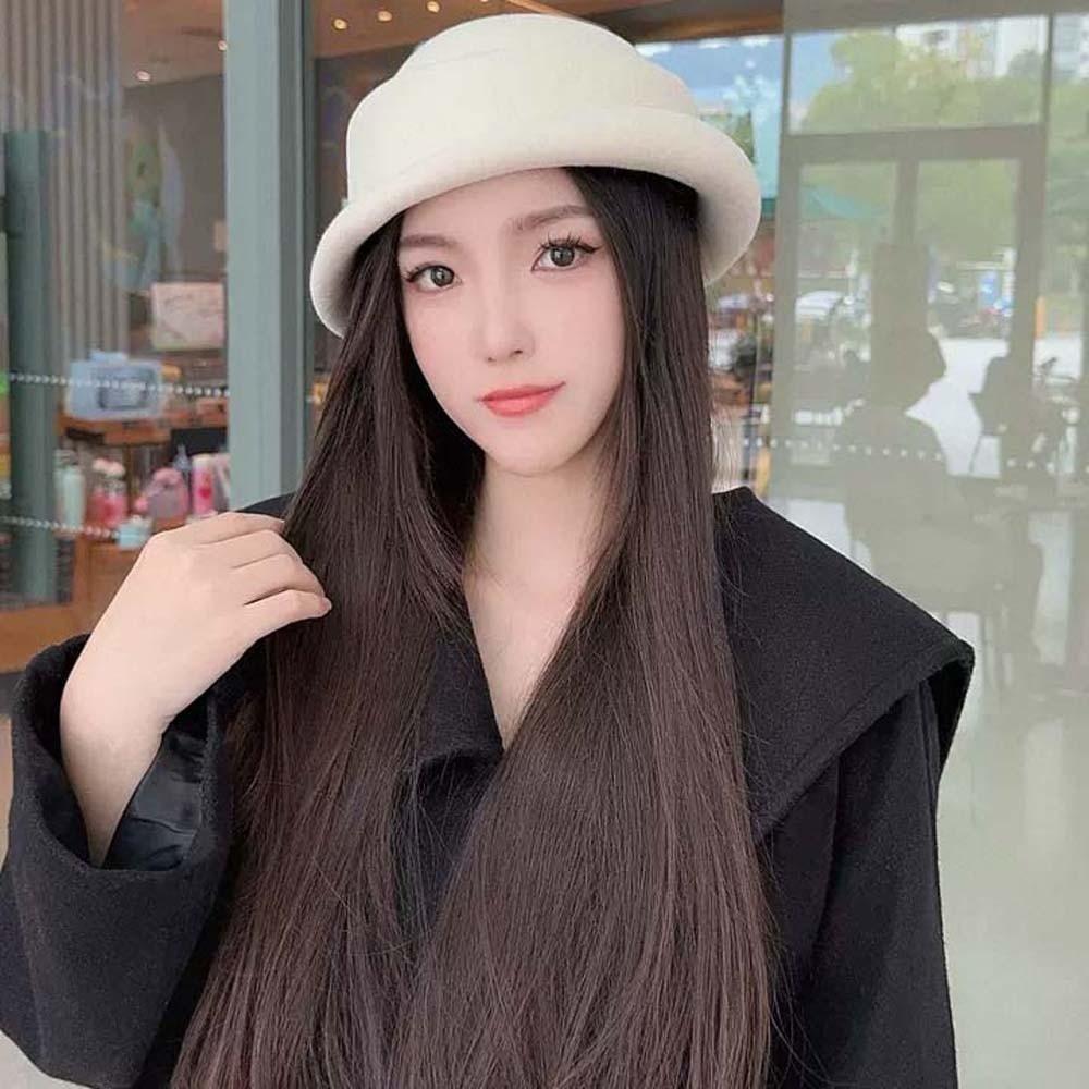 Vintage Looking Woolen Rolled Edge Cap Beret Woolen Formal Hat British Top Hat  Fashion Show
