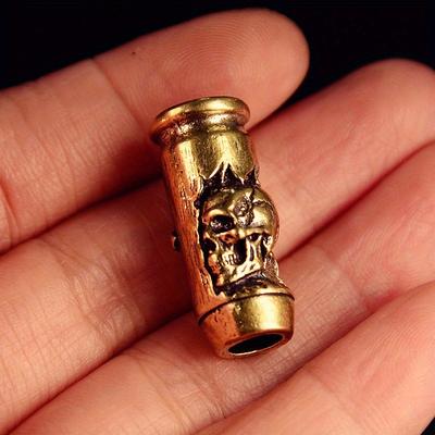 Череп Крест Пуля Латунь Нож Бусины EDC DIY Паракорд Плетеные Браслеты Шнурок Брелок Подвески Аксессуары Наружные Инструменты Подвески Декор