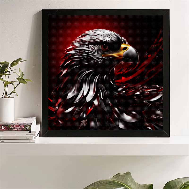 New Arrival 5D DIY Full Circle Diamond Painting "Red Flying Eagle" Embroidery Cross Stitch Home Decor Gift