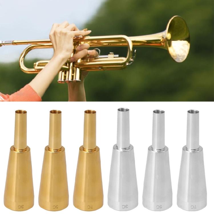 Professional 3.0C/5C/7C Plated Trumpet Mouthpiece Trumpet Nozzle Stainless Steel Trumpet Mouthpiece Small Trumpet Nozzle