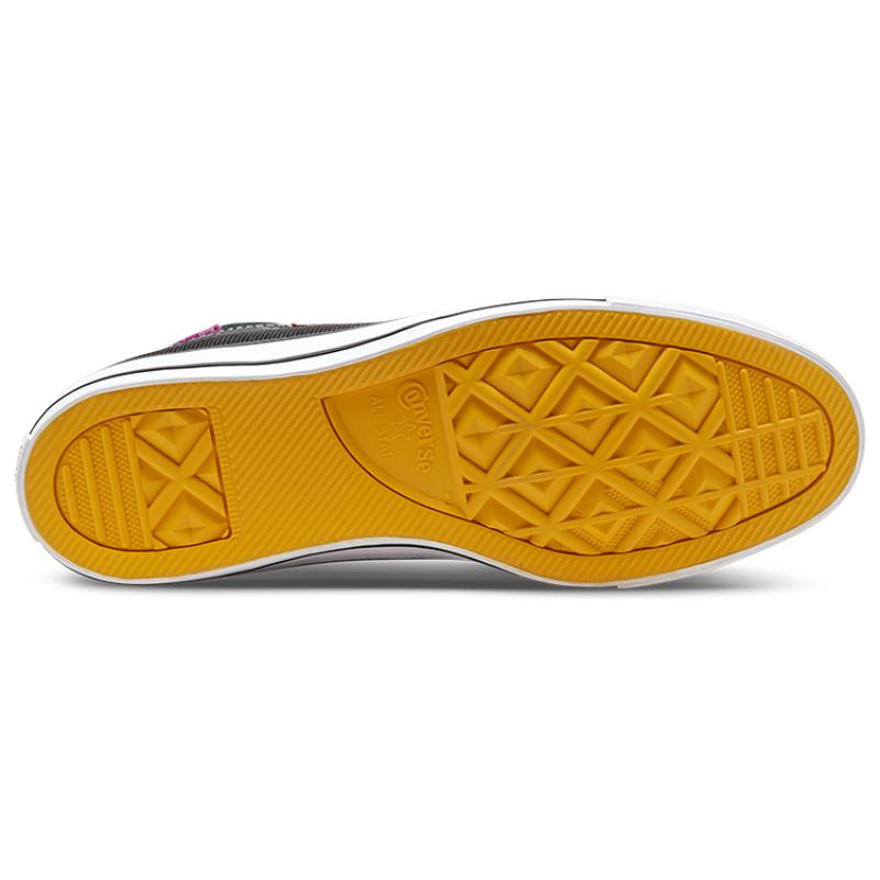 Converse Chuck Taylor All Star Винтажные Повседневные Панельные Высокие Кеды из Канваса Унисекс Черный Розово-красный