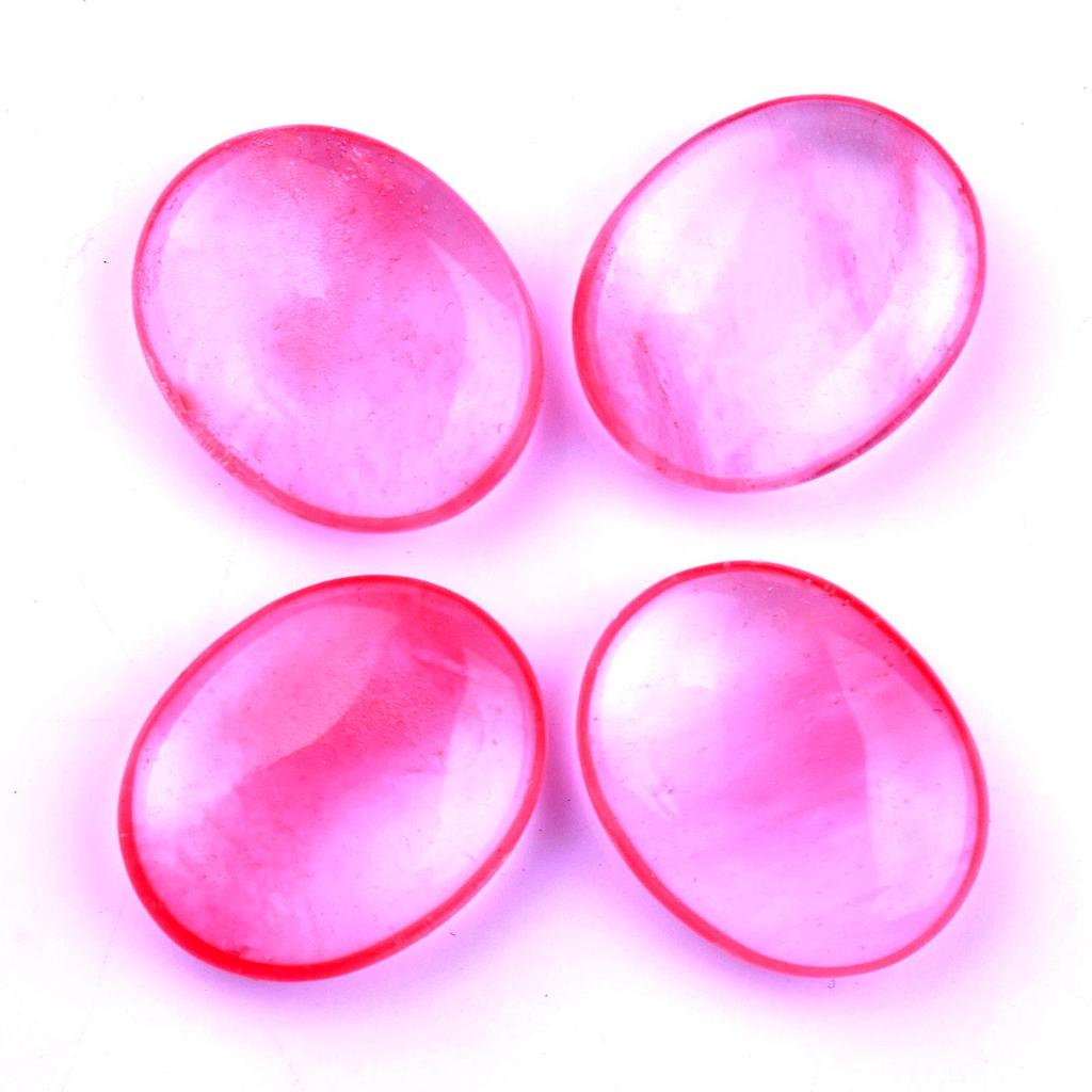 Натуральный кристаллический тальковый камень 20 мм, овальный массажный камень – набор из шести штук