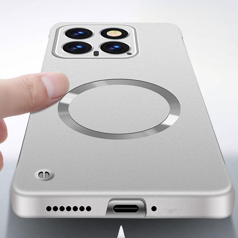 Cases For Xiaomi 15 Pro 14 Ultra Frameless Phone Matte Case For Xiaomi 14 Pro 13 Ultra Wireless Charging For Magsafe Magnet Magsafing Borderless Cover