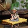 Realistic Fisherman Figurine Miniature Fish Tank Decorations Aquarium Decor Aquarium Use