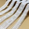 Newest 4meter/lot 2cm/2.7cm/3cm/3.5cm Wide Good Quality Off White Cotton Embroidered Plum Floral Lace Material Small Wide Trims