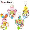 Cartoon Animal Baby Rattles Mobile Plush Toys Soft Teether Stroller Infant Car Bed Hanging Rattle