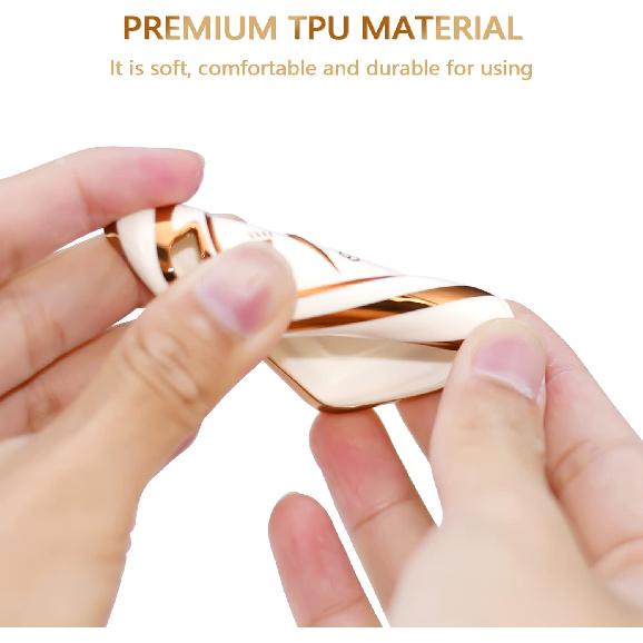 OFFCURVE for Cadillac Key Fob Cover, Premium Soft TPU Key Case Shell for Cadillac Escalade 2015-2019 CTS XTS ATS STS XT4 XT5 CT6 SRX Smart Key Holder