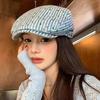Vintage Stripped Berets Korean Painter Cap Fashion Polka Dot Beret  Women