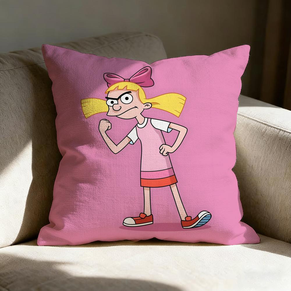 Hey Aarnold Cartoon Pillow Case Pillowcase Doublesided Printed Sofa Cushion Bedroom Headboard Pillow