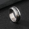 Rotatable Flame Pattern Ring For Men Women Stainless Steel Classic Fashion Ring Unisex Accessories Trendy Designer Zircon Gift