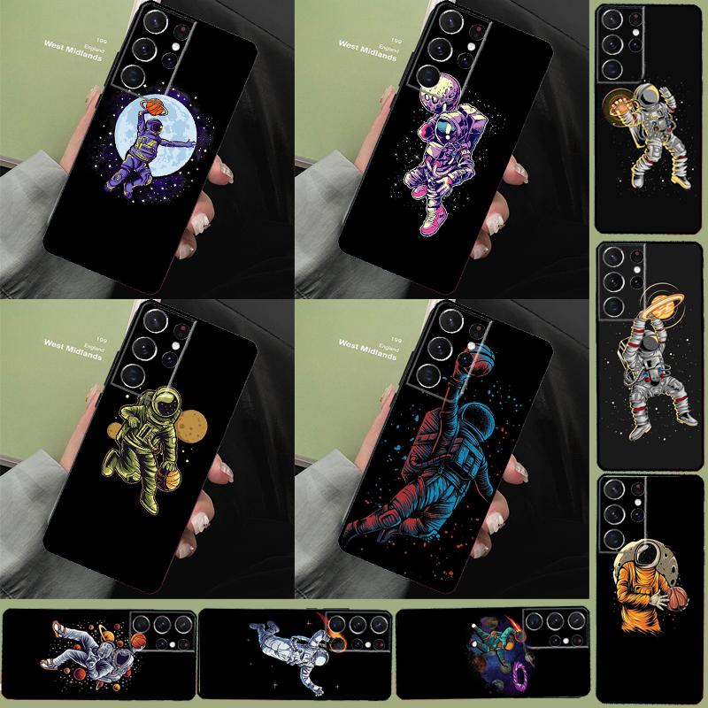 Чехол для телефона 'Астронавт Космический Данк' для Samsung Galaxy S25 Ultra S9 S10 S20 S22 S21 Plus S23 FE S24 Ultra Полное Покрытие