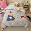 LISM Kids Minky Dot Velvet Lion & Bear Quilt