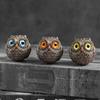 Cartoon Owl Figurine - Christmas Lucky Decor Desktop Decoration Small Gift Idea