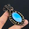 Удивительный Owyhee Opal Gemstone Pure Copper Wire Wrapped Handmade Pendant Jewelry