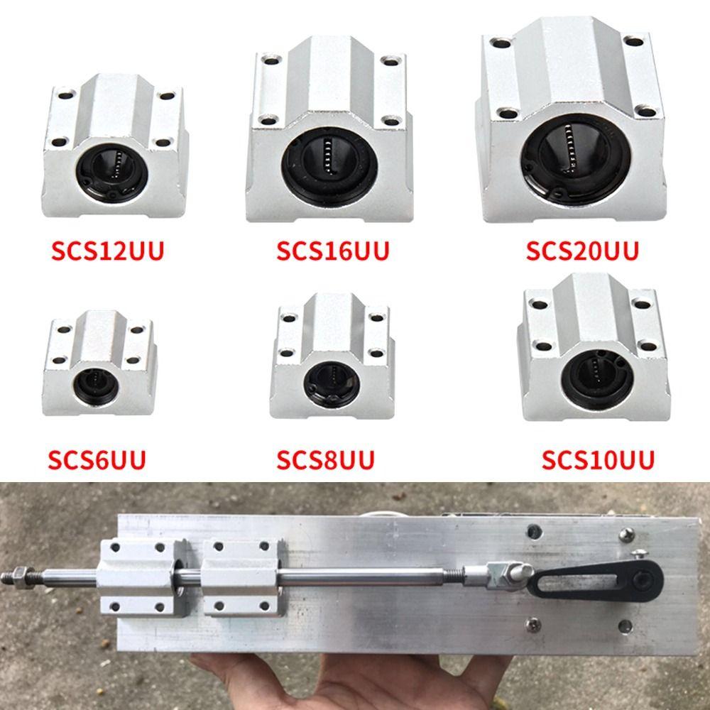 CNC Router Slide Bushing Block SCS8UU SCS10UU SCS12UU Guild Rail Shaft 3D Printer Shafts Rod Parts