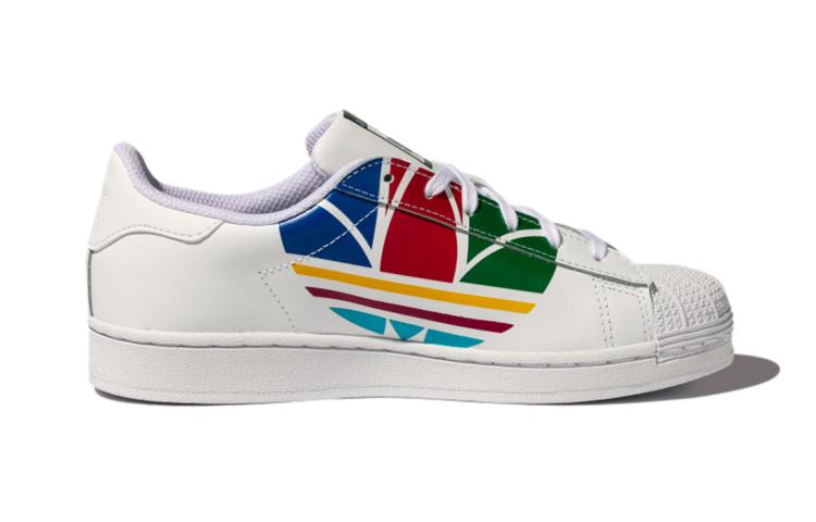 adidas Оригинальные SUPERSTAR Pure C Удобные Низкие Скейтбордические Кроссовки Белые Детские Возраст 3 7 Лет FW4008