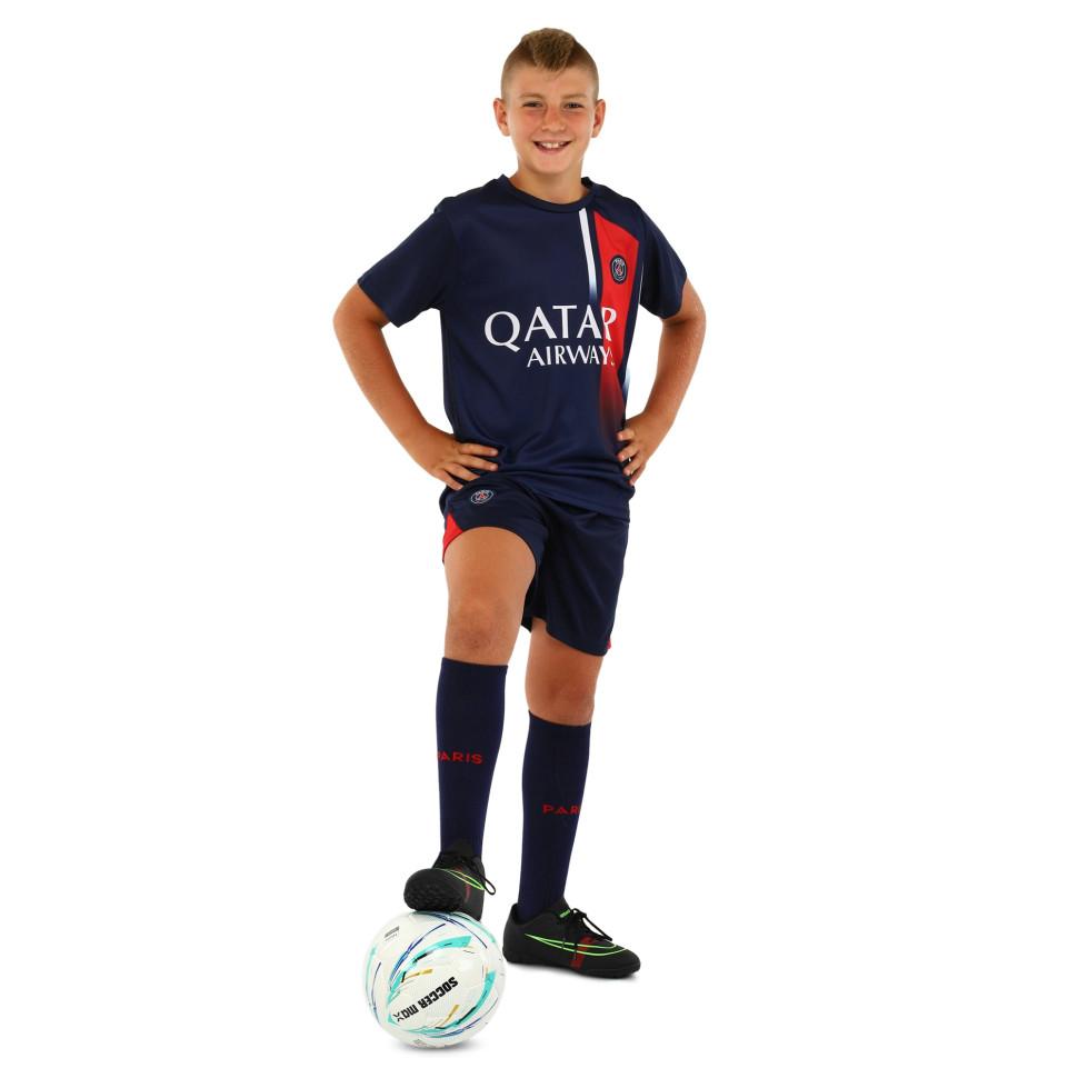 Kid's soccer football uniform jersey and shorts PSG Paris Saint-Germain CO-7183