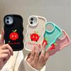 For iPhone Redmi 13 13C 14C Note 13 12 Pro Samsung A05 A06 A13 A14 A15 A16 Honor X6 X6a X8 X8a Cute Fruits Pattern Soft Silicone Wave Edge Phone Case