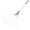 Adjustable Leaf Rake Retractable Expandable Stainless Steel Metal Lawn Yard Garden Hand Tool 15