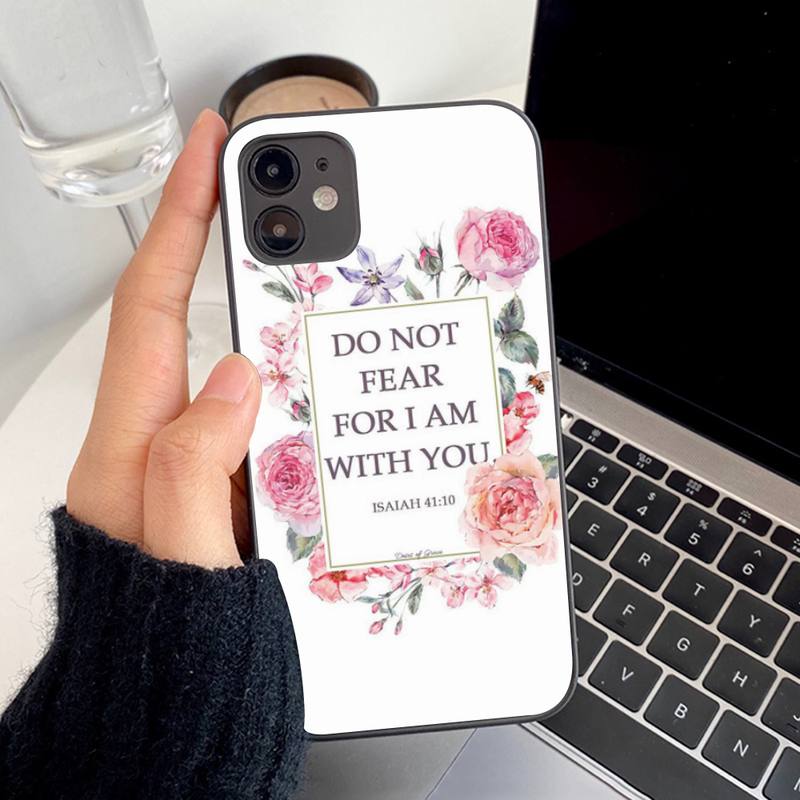 Bible verse Philippians Jesus Christ Christian Phone Case for IPhone 18 11 12 13 mini pro XS MAX 8 7 6 6S Plus X 5S SE 2020 XR
