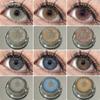 Новые годовые натуральные цветные контактные линзы сине-серо-зеленые для глаз модные косметические линзы для зрачков