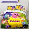 3pcs Pinkfong Shark4 Cover Set - Personalized Name, HD Printed Bedding with 1 Cover and 2 Pillowcases - Perfect for Home Decor, Easy Care