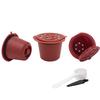 3 Piece Reusable Refillable Coffee Capsule Filters for  Nespresso with Spoon and Brush 20ML