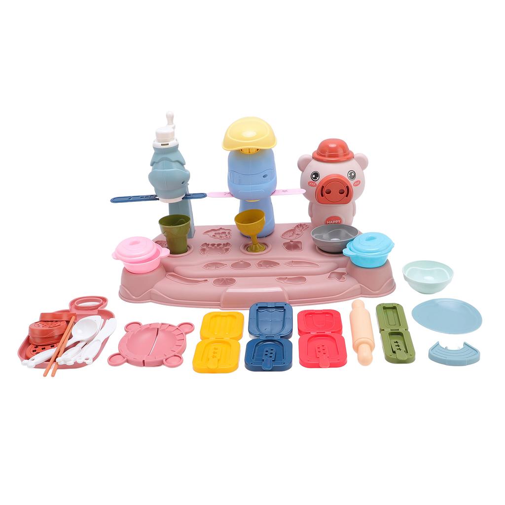 Color Dough Play Set Plastic Develop Creativity Improve Hands Eye Coordination Fun Noodle Maker