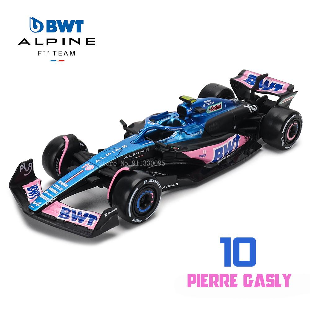 Ббураго 1:43 НОВЫЙ 2023 Команда Alpine F1 A523 №10 Пьер Гасли №31 Эстебан Окон Формула-1 Сплав Супер Игрушка Литая модель автомобиля